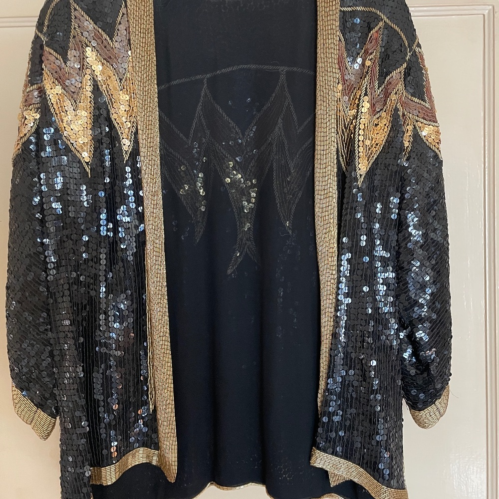 Saks Fifth Avenue Beautiful Sequin Jacket Size Medium